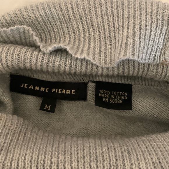 Womens light gray turtleneck sweater - Picture 3 of 5